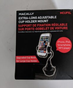 Macally Car Cup Holder Phone Mount - Secure Cupholder, Fit for Phones up to 4.1" Wide, Black 38 61m5wURaJsL