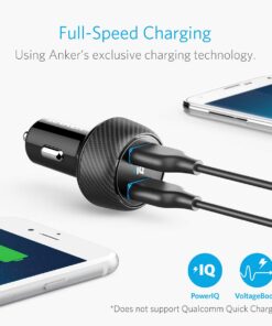Alternative view of Anker 24W 4.8A Car Charger, 2-Port Ultra-Compact PowerDrive 2 Elite with PowerIQ Technology and LED for iPhone XS/Max/XR/X/8/7/6/Plus, iPad Pro/Air/Mini, Galaxy Note/S Series, LG, Nexus, HTC, and More Black