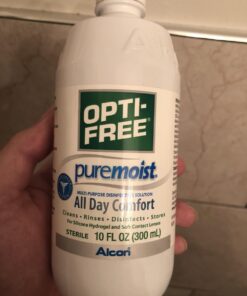Opti-Free Puremoist Multi-Purpose Disinfecting Solution with Lens Case, 20 Fl Oz 22 61m8fNCj1hL