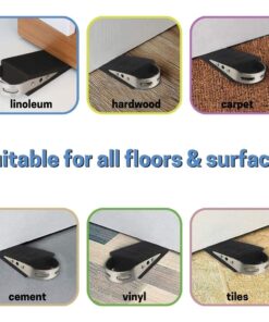 Large Rubber Door Stopper - Door Stop That Won't Scratch Floor or Door - Works On All Surfaces 14 61m9H6iUCL