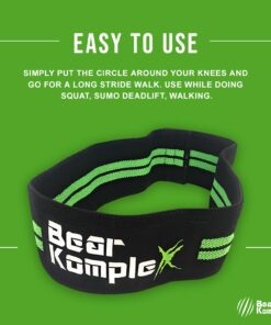 Bear KompleX Looped Resistance Bands for Fitness - Burn Fat, Build Muscle, Improve Mobility - Home Workouts or Travel - Durable No-Slip No-Snap Latex with Loop Design for Even Pressure Black 8 61mB8IJIA8L