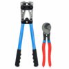 iCrimp Battery Cable Lug Crimping Tool for 8, 6, 4, 2, 1, 1/0 AWG Heavy Duty Wire Copper Lugs, Battery Terminal, with Wire Shear Cutter HX-50BI