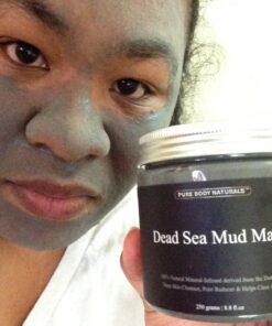 Pure Body Naturals Dead Sea Mud Mask - Face Mask and Body Mud for Acne, Blackheads, and Oily Skin - Facial Self Care for Men and Women - Minimize Pores with Deadsea Mud, Clay, Charcoal - 8.8 Ounce 46 61mBYkkPCRL