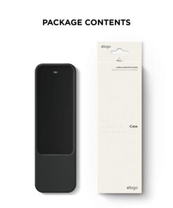 elago R2 Slim Case Compatible with Apple TV Siri Remote 1st Generation (Black) - Slim Design, Scratch-Free Silicone, Shock Absorption, Full Access Black 37 61mBp oTwhL