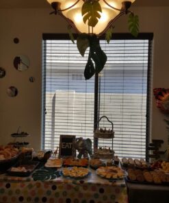 Moon Boat 120PCS Tropical Palm Leaves Plant Imitation Leaf-Hawaiian/Luau/Jungle Party Table Decorations 57 61mC36HeTCL