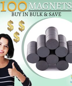 Small Magnets for Crafts - 100 Premium Round Grade 5 Strong Magnets – 13/16 Inch (20mm x 3mm) - Great for Creating Fridge Magnets and Other Magnetic Craft Projects 100 Pack 26 61mDNn bPbL