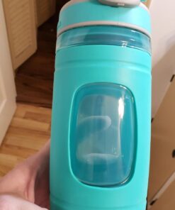 Bubba Flo Kids Water Bottle with Leak-Proof Lid, 16oz Dishwasher Safe Water Bottle for Kids, Impact and Stain-Resistant, Aqua Waters Single 32 61mEWapESSL