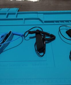 Anti Static Wrist Straps - 3 Pack - Reusable Anti-Static Wrist Straps equipped with Grounding Wire and Alligator Clip - Enables you to Ground Yourself while working on Sensitive Electronics 2x Black + 1x Blue 30 61mEZFELLL