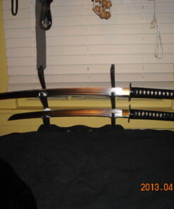 MAKOTO Handmade Practical Musashi Ring Samurai Katana Black Sword Sharp (Full Size Katana) 29 61mHJUGrbvL