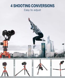 Alternative view of ZOMEI Heavy Duty Camera Tripod Travel Z818 Aluminium Alloy Monopod with 360 Panorama Ball Head Quick Release Plate(Orange) Orange