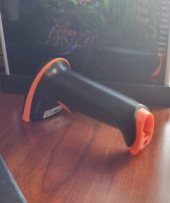 Tera Barcode Scanner Wireless 1D Laser Cordless Barcode Reader with Battery Level Indicator, Versatile 2 in 1 2.4Ghz Wireless and USB 2.0 Wired 1D Orange 28 61mMB5PXbaL