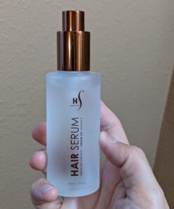 HerStyler Hair Repair Serum - Argan Oil, Vitamin E and Aloe Vera Hair Serum for Frizz Control, Shine and Straightening - Coz Love is in the Hair - 2 Fl. Oz., 60 Ml 2 Fl Oz (Pack of 1) 44 61mMBVxgBtL