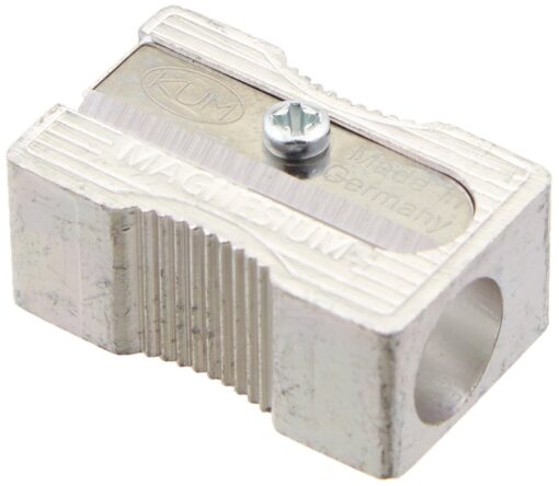 Kum 104.03.01 Magnesium Alloy Metal 1-Hole Steel Blade Rectangular Pencil Sharpeners