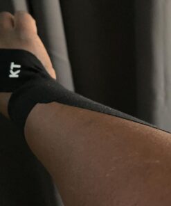 KT Tape, Pro Synthetic Kinesiology Athletic Tape, 20 Count, 10” Precut Strip Jet Black 28 61mNb0tr2 L