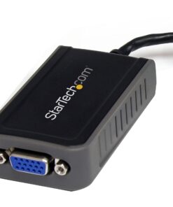 StarTech.com USB to VGA Adapter - 1440x900 - External Video & Graphics Card - Dual Monitor Display Adapter - Supports Windows (USB2VGAE2),Gray 1440p x 900p 15 61mPyRKsL