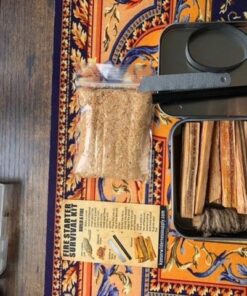 Fatwood 100% Natural Firestarter Sticks Hand Cut in The USA Ferro Rod Ferrocerium Flint Jute Fatwood Chips Striker Tin Container Survival Emergencies Camping Steve Kaeser Since 1989 34 61mQ8CMGAhL