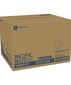 Pacific Blue Basic 2-Ply Embossed Toilet Paper (previously branded Envision); 19880/01; 550 Sheets Per Roll; 80 Rolls Per Case 44000 sheet (Pack of 1) Pacific Blue Basic (previously Envision) 29 61mSJVbonS