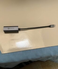 USB C to Ethernet Adapter, ABLEWE Type-C to RJ45 Gigabit Ethernet Adapter, Thunderbolt 3 to RJ45 LAN Network Adapter Compatible for MacBook Pro 2017 and More, MacBook Air, Dell XPS, iPad Pro (Grey) Grey 32 61mT3X9jrxL