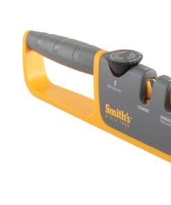 Smith's 50264 Adjustable Angle Knife Sharpener - Grey/Yellow - Adjustable Sharpening Angles - Repair, Restore & Polish Blades - 2-Stage Handheld Manual Sharpener - Hunting, Pocket & Serrated Knives 18 61mUgZFGfZL