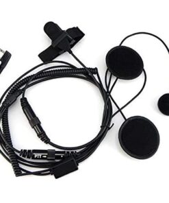 BAOFENG Helmet Kit 2 PIN Full Face Motorcycle Headset Earpiece Mic Ken Wood/WOU Xun/Pu Xing/Lin ton Two Way Radio Walkie Talkie, Black 14 61mUzsYxiCL