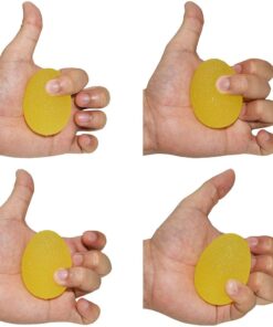 Hand Exercise Balls - Egg Shaped - 3 Squeeze Resistances (Soft, Medium, Firm) - For Hand Training, Physical Therapy, Injury Rehabilitation Soft, Medium, Firm Set of 3 Hand Exercise Eggs 16 61mVQEbgnLL
