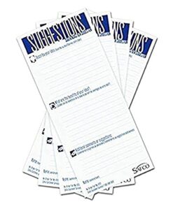 Safco Products 4231 Refill Suggestion Box Cards for Suggestion Boxes (sold separately), White, Single Pack of 25 sheets