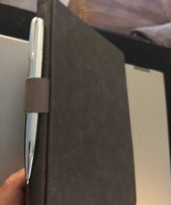 Thick Classic Notebook with Pen Loop - A5 College Ruled Hardcover Writing Notebook with Pocket + Page Dividers Gifts, Banded, Large, 180 Pages, 8.4 x 5.7 in Gray 45 61mWdMGjBkL