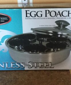 EXCELSTEEL Non Stick Easy Use Rust Resistant Home Kitchen Breakfast Brunch Induction Cooktop Egg Poacher, 6 Cup, Stainless Steel, Round 37 61mXu8XCwEL