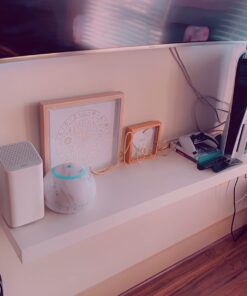 HATHASPACE Marble Essential Oil Aroma Diffuser, 350ml Aromatherapy Fragrance Diffuser & Ultrasonic Cool Mist Room Humidifier, 24+ Hour Capacity, 7-Color Mood Light, Intermittent Mode, BPA-Free (White) White 37 61mYz3N01OL