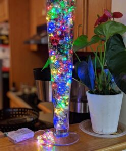 GDEALER 2 Pack LED Fairy Lights Halloween Battery Operated String Lights Waterproof 8 Modes Remote Control Color Changing Christmas Lights 60 LED 20 Feet Copper Wire Firefly Lights- Multicolor 44 61mZn4U5xzL