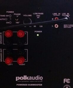 Polk Audio PSW505 12" Powered Subwoofer - Deep Bass Impact & Distortion-Free Sound, Up to 460 Watts, Easy Integration with Home Theater Systems, BLACK 45 61maeGKZz0L 1