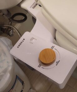 TUSHY Basic 2.0 Bidet Toilet Seat Attachment | A Non-Electric Self Cleaning Water Sprayer w/Adjustable Water Pressure Nozzle, Angle Control & Easy Home Installation (White/Bamboo) White/Bamboo 31 61mbTTIrv9L