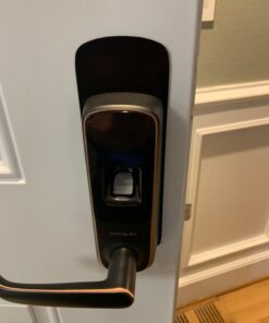 ULTRALOQ UL3 BT (2nd Gen) Smart Lock + Bridge WiFi Adaptor, 5-in-1 Keyless Entry Door Lock with WiFi, Bluetooth, Biometric Fingerprint and Touch Keypad, Smart Door Lock Latch Edition (Satin Nickel) Accessory - Deadbolt Cover Plate Black 16 61md6Ycp3oL