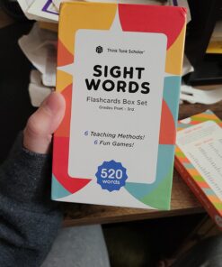 Think Tank Scholar 520 Sight Words Flash Cards (Award-Winning) Set - Preschool (Pre K) Kindergarten 1st 2nd 3rd Grade Homeschool (Kids Ages 3, 4, 5, 6, 7, 8, 9) Dolch & Fry High Frequency Sight Word Sight Words Bundle 73 61mdVYMHrEL