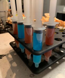 EZ-Inject 25 Pack (1oz) Jello Shot Syringes Combo with Tray/Racking Stand - 100% Safe & Reusable Plastic Syringes for Jello Shots - Small Syringe Shots Holiday and Halloween Party Supplies for Adults 29 61mfHbSWC9L 2