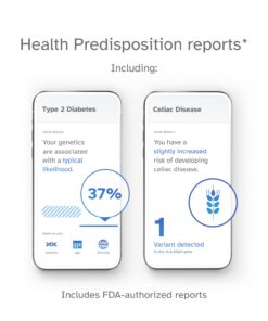 23andMe Health + Ancestry Service: Personal Genetic DNA Test Including Health Predispositions, Carrier Status, Wellness, and Trait Reports (Before You Buy See Important Test Info Below) 24 61mhrDf8SL