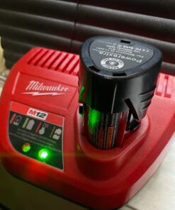 Milwaukee Genuine OEM 48-59-2401 M12 Lithium Ion 12 Volt Battery Charger w/LED Indicating, Red 40 61miu05y0dL