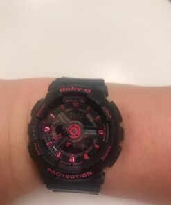 Casio Women's BA-111-1ACR Baby-G Analog-Digital Display Quartz Black Watch 32 61mjTRjQcOL