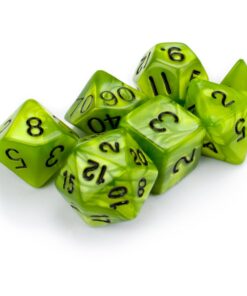 Alternative view of Wiz Dice Series II - Polyhedral Dice Set for Tabletop RPG Adventure Games with a Dice Bag - DND Dice Set, Suitable for Dungeons and Dragons, MTG and Dice Games Alike - Swamp Ooze - 7 ct