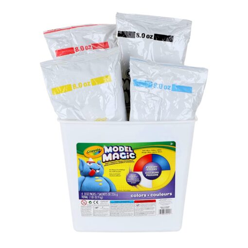 Crayola Model Magic (2lb Bucket), Modeling Clay Alternative, Primary Colors, Air Dry Clay for Kids, Classrooms Supplies, 3+