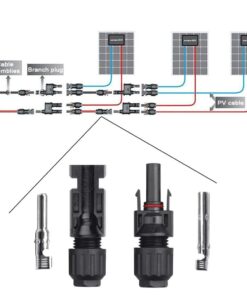 Sun YOBA 5 Pairs of Male/Female Solar Panel Double Seal Cable Connectors IP67 Waterproof Connector 17 61mmVHkyjrL