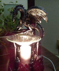 Mythical Winged Dragon Guarding Castle Electric Oil Warmer or Wax Tart Burner for Decorative Medieval & Gothic Decor Statues and Figurines As Aromatherapy Essential Scented Oil Gifts for Dragon Lovers 30 61mmdQGvNDL