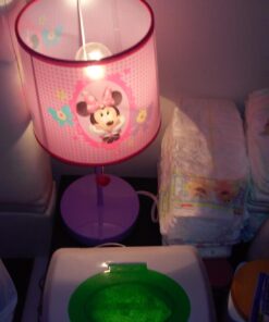 Idea Nuova Disney Minnie Mouse Stick Table Kids Lamp With Pull Chain, Themed Printed Decorative Shade, Pink Minnie Bow-Tique 39 61mo7W4OaL