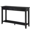 Convenience Concepts American Heritage 1 Drawer Console Table with Shelf, Black 5 61mppbej9WL