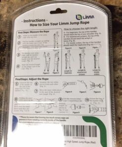 Limm Adjustable Jump Rope for Workout - All-Purpose Exercise Jump Rope Kids & Adults Love with Tangle-Free, Comfortable Foam Handles - Best Slimming, Cardio & Endurance Training Red 43 61msFEJc9 L