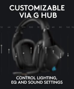 Logitech G935 Wireless DTS:X 7.1 Surround Sound LIGHTSYNC RGB PC Gaming Headset - Black/Blue G935 Only 34 61mt0nLaX7L