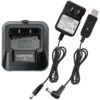 Baofeng Charger UV-5R BF-F8HP Charger Two-Way Radio Charger 100v-240v with US Adapter + USB Charger Cable for UV-5R Series Walkie Talkie