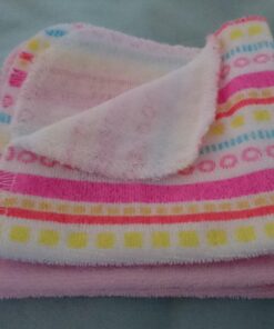 Spasilk Washcloth Wipes Set for Newborn Boys and Girls, Soft Terry Washcloth Set, Pack of 10, Pink Lines 10 Count (Pack of 1) 25 61mxtazzS9L