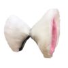 Hot Sweet Lovely Anime Lolita Cosplay Fancy Neko Cat Ears Hair Clip White with Pink Inside