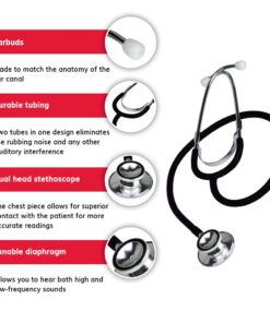 Ever Ready First Aid 143200 Dual Head Stethoscope, Black 17 61myd7rsKPL